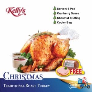 [Pre Order Christmas Deli] Turkey Party Set with Roast Turkey, Chestnut Stuffing, Cranberry Sauce + Free Ham