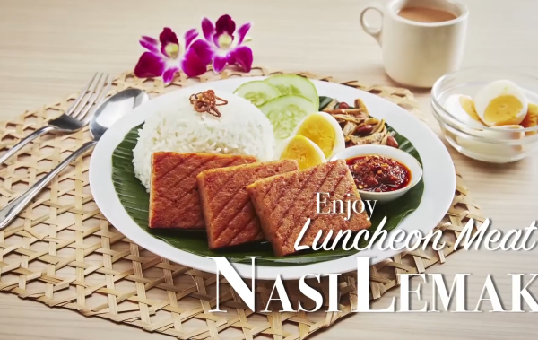 Quick & delicious recipe for Western Luncheon Meat Nasi Lemak