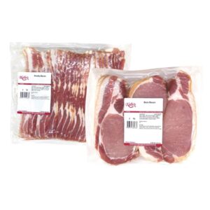 Kelly's Streaky / Back Bacon 500g Frozen - x10 pkts/ctn [B2B]